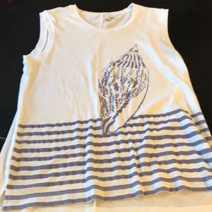 Like New Small J Crew Seashell / Striped Top 🌈